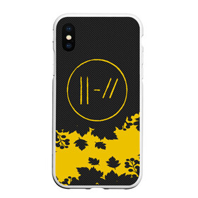 Чехол для iPhone XS Max матовый с принтом TWENTY ONE PILOTS в Тюмени, Силикон | Область печати: задняя сторона чехла, без боковых панелей | Тематика изображения на принте: 21 pilots | 21p | bandito | blurryface | carbon | chlorine | joshua | ned | top | trench | twenty one pilots | tyler | бандито | карбон | музыка | нэд | тренч