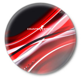 Значок с принтом cs go:Red Line 2019 в Тюмени,  металл | круглая форма, металлическая застежка в виде булавки | 