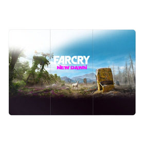 Магнитный плакат 3Х2 с принтом FAR CRY NEW DAWN в Тюмени, Полимерный материал с магнитным слоем | 6 деталей размером 9*9 см | action | far cry | far cry new dawn | game | gamer | montana | player | shooter | usa | врата эдема | знак | игра | культ | секта | символ | символика | шутер | эдем