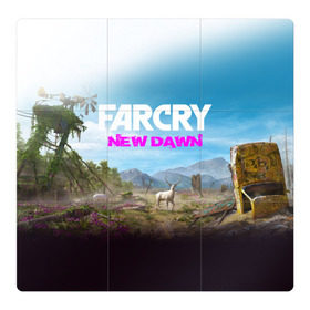 Магнитный плакат 3Х3 с принтом FAR CRY NEW DAWN в Тюмени, Полимерный материал с магнитным слоем | 9 деталей размером 9*9 см | action | far cry | far cry new dawn | game | gamer | montana | player | shooter | usa | врата эдема | знак | игра | культ | секта | символ | символика | шутер | эдем