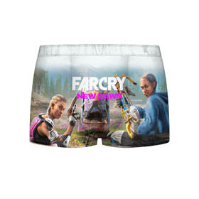 Мужские трусы 3D с принтом FAR CRY NEW DAWN в Тюмени, 50% хлопок, 50% полиэстер | классическая посадка, на поясе мягкая тканевая резинка | Тематика изображения на принте: 