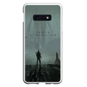 Чехол для Samsung S10E с принтом Death Stranding в Тюмени, Силикон | Область печати: задняя сторона чехла, без боковых панелей | bridges | death stranding | game | hideo kojima | kojima productions | man | norman reedus | scar | sony interactive entertainment | suit | tie | игры | кодзима