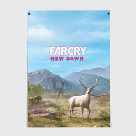 Постер с принтом Far Cry New Dawn в Тюмени, 100% бумага
 | бумага, плотность 150 мг. Матовая, но за счет высокого коэффициента гладкости имеет небольшой блеск и дает на свету блики, но в отличии от глянцевой бумаги не покрыта лаком | action adventure | county | cry | dawn | far | farcry | highwaymen | hope | lo | mickey | montana | new | newdawn | sisters | twin | близнецы | боевик | лу | микки | приключение | хайвеймен