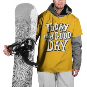 Накидка на куртку 3D с принтом Good Day в Тюмени, 100% полиэстер |  | Тематика изображения на принте: день | краска | мода | прикол | пятна | синий | тренд | улыбка | яркие