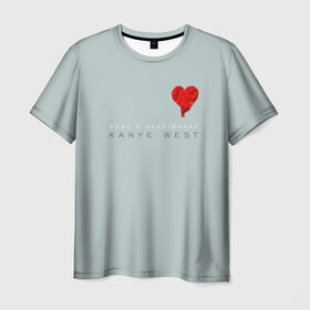Мужская футболка 3D с принтом Kanye West, 808s & Heartbreak в Тюмени, 100% полиэфир | прямой крой, круглый вырез горловины, длина до линии бедер | 