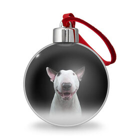 Ёлочный шар с принтом Oh snap! в Тюмени, Пластик | Диаметр: 77 мм | bull terrier | dog |   | бультерьер | собака