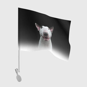 Флаг для автомобиля с принтом Oh snap! в Тюмени, 100% полиэстер | Размер: 30*21 см | bull terrier | dog |   | бультерьер | собака
