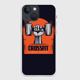 Чехол для iPhone 13 mini с принтом Crossfit в Тюмени,  |  | мода | мотивация | настроения | позитив | прикол | пятна | тренд | яркие