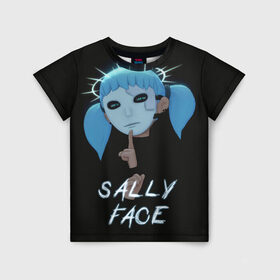 Детская футболка 3D с принтом Sally Face (6) в Тюмени, 100% гипоаллергенный полиэфир | прямой крой, круглый вырез горловины, длина до линии бедер, чуть спущенное плечо, ткань немного тянется | face | fisher | larry johnson | mask | sally | sally face | sally fisher | демоны | духи | маска | призраки | салли | салли фейс | салли фишер | фейс