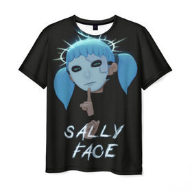 Мужская футболка 3D с принтом Sally Face (6) в Тюмени, 100% полиэфир | прямой крой, круглый вырез горловины, длина до линии бедер | face | fisher | larry johnson | mask | sally | sally face | sally fisher | демоны | духи | маска | призраки | салли | салли фейс | салли фишер | фейс