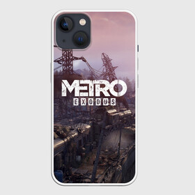 Чехол для iPhone 13 с принтом Metro Exodus в Тюмени,  |  | 2019 | 2033 | exodus | game | logo | metro | апокалипсис | вышки | игра | исход | лого | локация | метро | пейзаж | скриншот | сталкер