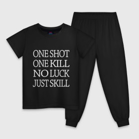 Детская пижама хлопок с принтом One Shot Battlefield в Тюмени, 100% хлопок |  брюки и футболка прямого кроя, без карманов, на брюках мягкая резинка на поясе и по низу штанин
 | Тематика изображения на принте: 2019 | 5 | battlefield | game | logo | one kill | one shot | skill | v