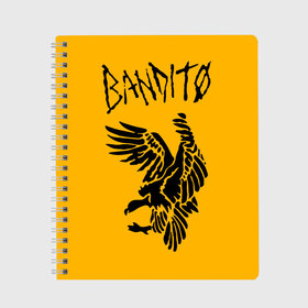 Тетрадь с принтом BANDITO TOP в Тюмени, 100% бумага | 48 листов, плотность листов — 60 г/м2, плотность картонной обложки — 250 г/м2. Листы скреплены сбоку удобной пружинной спиралью. Уголки страниц и обложки скругленные. Цвет линий — светло-серый
 | Тематика изображения на принте: 21 pilots | 21p | music | rock | top | trench | twenty one pilots | группа | музыка | рок