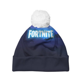 Шапка 3D c помпоном с принтом FORTNITE WINTER ROYALE в Тюмени, 100% полиэстер | универсальный размер, печать по всей поверхности изделия | Тематика изображения на принте: 2019 | armor | armour | christmas | cybersport | esport | fortnite | game | llama | logo | winter | броня | зима | игра | киберспорт | лама | новогодний | новый год | фиолетовый | фирменные цвета | фортнайт