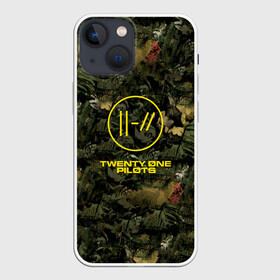 Чехол для iPhone 13 mini с принтом Twenty One Pilots в Тюмени,  |  | Тематика изображения на принте: dun | joseph | josh | joshua | one | pilots | top | trench | twenty | tyler | usa | william | дан | джозеф | джош | джошуа | пилоты | сша | тайлер | уильям