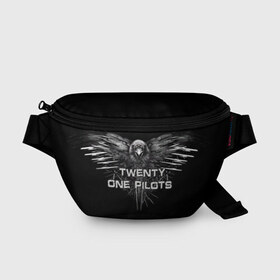 Поясная сумка 3D с принтом Twenty One Pilots в Тюмени, 100% полиэстер | плотная ткань, ремень с регулируемой длиной, внутри несколько карманов для мелочей, основное отделение и карман с обратной стороны сумки застегиваются на молнию | heathens | one | pilots | twenty | джош дан | инди | ник томас | поп | рэп | тайлер джозеф | хип хоп | электропоп