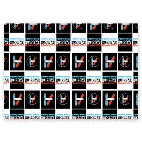 Поздравительная открытка с принтом Twenty One Pilots в Тюмени, 100% бумага | плотность бумаги 280 г/м2, матовая, на обратной стороне линовка и место для марки
 | heathens | one | pilots | twenty | джош дан | инди | ник томас | поп | рэп | тайлер джозеф | хип хоп | электропоп