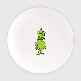 Тарелка с принтом Naughty Grinch в Тюмени, фарфор | диаметр - 210 мм
диаметр для нанесения принта - 120 мм | grinch | гринч | новый год | рождество