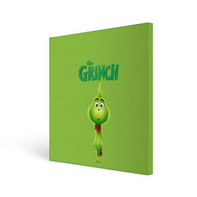 Холст квадратный с принтом The Grinch в Тюмени, 100% ПВХ |  | grinch | гринч | новый год | рождество