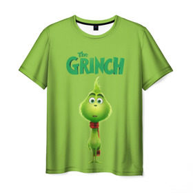 Мужская футболка 3D с принтом The Grinch в Тюмени, 100% полиэфир | прямой крой, круглый вырез горловины, длина до линии бедер | Тематика изображения на принте: grinch | гринч | новый год | рождество