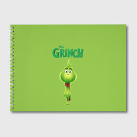 Альбом для рисования с принтом The Grinch в Тюмени, 100% бумага
 | матовая бумага, плотность 200 мг. | grinch | гринч | новый год | рождество