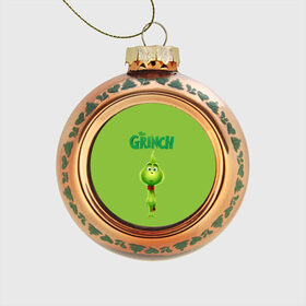 Стеклянный ёлочный шар с принтом The Grinch в Тюмени, Стекло | Диаметр: 80 мм | grinch | гринч | новый год | рождество