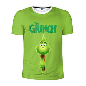 Мужская футболка 3D спортивная с принтом The Grinch в Тюмени, 100% полиэстер с улучшенными характеристиками | приталенный силуэт, круглая горловина, широкие плечи, сужается к линии бедра | grinch | гринч | новый год | рождество