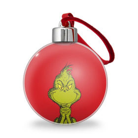 Ёлочный шар с принтом Grinch в Тюмени, Пластик | Диаметр: 77 мм | grinch | гринч | новый год | рождество