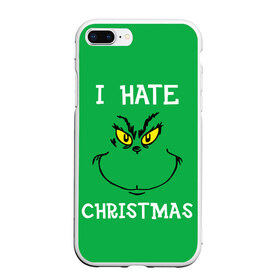 Чехол для iPhone 7Plus/8 Plus матовый с принтом I hate christmas в Тюмени, Силикон | Область печати: задняя сторона чехла, без боковых панелей | grinch | гринч | новый год | рождество