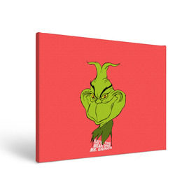 Холст прямоугольный с принтом Mr. Grinch в Тюмени, 100% ПВХ |  | Тематика изображения на принте: grinch | гринч | новый год | рождество