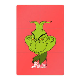 Магнитный плакат 2Х3 с принтом Mr. Grinch в Тюмени, Полимерный материал с магнитным слоем | 6 деталей размером 9*9 см | Тематика изображения на принте: grinch | гринч | новый год | рождество