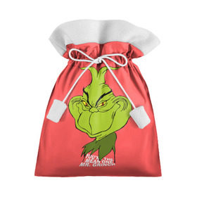 Подарочный 3D мешок с принтом Mr. Grinch в Тюмени, 100% полиэстер | Размер: 29*39 см | grinch | гринч | новый год | рождество