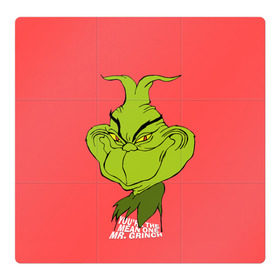 Магнитный плакат 3Х3 с принтом Mr. Grinch в Тюмени, Полимерный материал с магнитным слоем | 9 деталей размером 9*9 см | Тематика изображения на принте: grinch | гринч | новый год | рождество