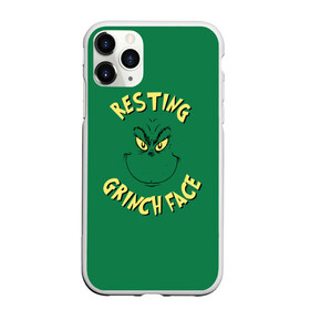 Чехол для iPhone 11 Pro матовый с принтом Resting Grinch Face в Тюмени, Силикон |  | Тематика изображения на принте: grinch | гринч | новый год | рождество