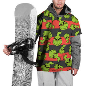Накидка на куртку 3D с принтом Гринч в Тюмени, 100% полиэстер |  | Тематика изображения на принте: grinch | гринч | новый год | рождество