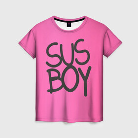 Женская футболка 3D с принтом Susboy в Тюмени, 100% полиэфир ( синтетическое хлопкоподобное полотно) | прямой крой, круглый вырез горловины, длина до линии бедер | baby | cry | lil peep | lil peep cry baby | pink | susboy | камуфляж | лил | лилпип | пип | розовый | розовый камуфляж