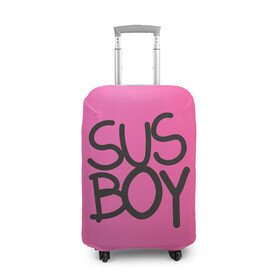 Чехол для чемодана 3D с принтом Susboy в Тюмени, 86% полиэфир, 14% спандекс | двустороннее нанесение принта, прорези для ручек и колес | baby | cry | lil peep | lil peep cry baby | pink | susboy | камуфляж | лил | лилпип | пип | розовый | розовый камуфляж