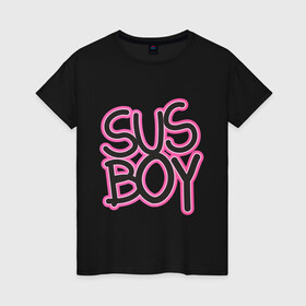Женская футболка хлопок с принтом Susboy в Тюмени, 100% хлопок | прямой крой, круглый вырез горловины, длина до линии бедер, слегка спущенное плечо | baby | cry | lil peep | lil peep cry baby | pink | susboy | камуфляж | лил | лилпип | пип | розовый | розовый камуфляж