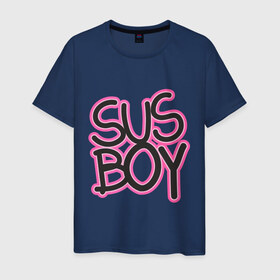 Мужская футболка хлопок с принтом Susboy в Тюмени, 100% хлопок | прямой крой, круглый вырез горловины, длина до линии бедер, слегка спущенное плечо. | baby | cry | lil peep | lil peep cry baby | pink | susboy | камуфляж | лил | лилпип | пип | розовый | розовый камуфляж