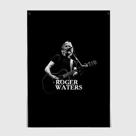 Постер с принтом Roger Waters, Pink Floyd в Тюмени, 100% бумага
 | бумага, плотность 150 мг. Матовая, но за счет высокого коэффициента гладкости имеет небольшой блеск и дает на свету блики, но в отличии от глянцевой бумаги не покрыта лаком | roger waters | джордж уотерс | композитор | певец | поэт