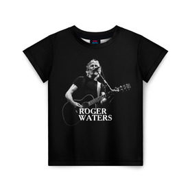 Детская футболка 3D с принтом Roger Waters, Pink Floyd в Тюмени, 100% гипоаллергенный полиэфир | прямой крой, круглый вырез горловины, длина до линии бедер, чуть спущенное плечо, ткань немного тянется | Тематика изображения на принте: roger waters | джордж уотерс | композитор | певец | поэт
