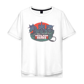 Мужская футболка хлопок Oversize с принтом Hotline Miami Classic в Тюмени, 100% хлопок | свободный крой, круглый ворот, “спинка” длиннее передней части | 80s | hotlinemiami | retro | retrowave | synthwave