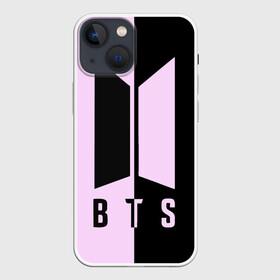 Чехол для iPhone 13 mini с принтом BTS в Тюмени,  |  | bts | бтс | группа | корейская | музыка | розовый | цветы | черный
