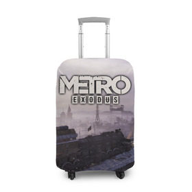 Чехол для чемодана 3D с принтом Metro Exodus в Тюмени, 86% полиэфир, 14% спандекс | двустороннее нанесение принта, прорези для ручек и колес | exodus | horror | metro | survival | исход | метро | мутация | оружия | стелс | шутер | экшен