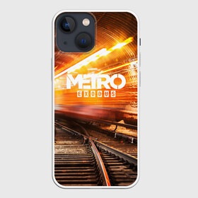 Чехол для iPhone 13 mini с принтом metro exodus в Тюмени,  |  | ak47 | metro 2033 | metro exodus | апокалипсис | артем | глуховский | дорога | маски | ночь | оружие | поезд | противогаз | сталкеры