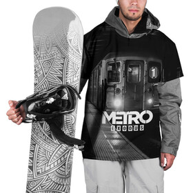 Накидка на куртку 3D с принтом METRO  в Тюмени, 100% полиэстер |  | ak47 | metro 2033 | metro exodus | апокалипсис | артем | глуховский | дорога | маски | ночь | оружие | поезд | противогаз | сталкеры