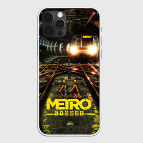 Чехол для iPhone 12 Pro с принтом METRO EXODUS в Тюмени, силикон | область печати: задняя сторона чехла, без боковых панелей | ak47 | metro 2033 | metro exodus | апокалипсис | артем | глуховский | дорога | маски | ночь | оружие | поезд | противогаз | сталкеры