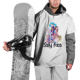 Накидка на куртку 3D с принтом Sally Face в Тюмени, 100% полиэстер |  | Тематика изображения на принте: sally face | гизмо | девид | девочка | игра | лари | ларри | мальчик | маска | мрачная | на лице | пых | с протезом | сал | сали | салли | салли фейс | фейс | фэйс | эддисон | эшли