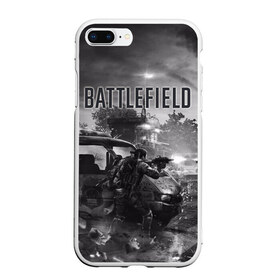 Чехол для iPhone 7Plus/8 Plus матовый с принтом BATTLEFIELD в Тюмени, Силикон | Область печати: задняя сторона чехла, без боковых панелей | автомат | битва | битвы | враг | оружия | пистолет | поле | стратегия | тактический | танки | шутер