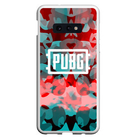 Чехол для Samsung S10E с принтом PUBG в Тюмени, Силикон | Область печати: задняя сторона чехла, без боковых панелей | action | battlegrounds | chiken | game | online | playerunknown’s | pubg | игры | камуфляж | курица | наемники | огонь | пабг | пубг | сковорода | солдаты | шутер